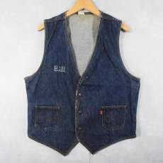 画像1: 70's Levi's 60505 USA製 オレンジタブ デニムベスト L (1)