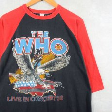 画像1: 80's THE WHO ロックバンド ラグランTシャツ XL (1)