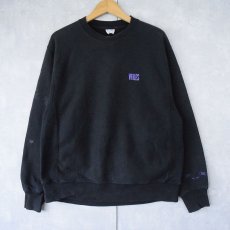 画像1: 2000's Champion REVERSE WEAVE "VFILES" ロゴプリントスウェット BLACK M (1)