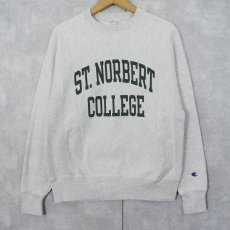 画像1: 2000's Champion REVERSE WEAVE "ST. NORBERT COLLEGE" プリントスウェット S (1)