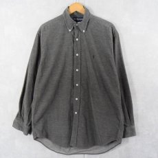 画像1: Ralph Lauren "BLAKE" コーデュロイボタンダウンシャツ GRAY M (1)