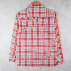 画像2: 50〜60's Lucky Boy チェック柄 コットンオープンカラーシャツ SIZE18 (2)