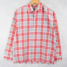 画像1: 50〜60's Lucky Boy チェック柄 コットンオープンカラーシャツ SIZE18 (1)