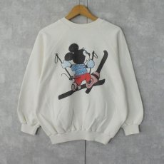 画像2: 〜80's FRANCE製 MICKEY MOUSE キャラクタープリントラグランスウェット (2)