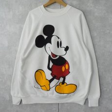 画像1: 90's Disney MICKEY MOUSE USA製 キャラクタープリントラグランスウェット XXXXL (1)