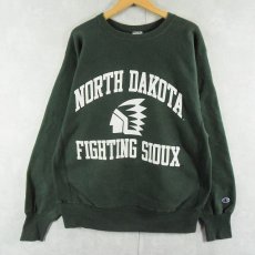 画像1: 90's Champion REVERSE WEAVE "NORTH DAKOTA FIGHTING SIOUX" プリントスウェット XL (1)