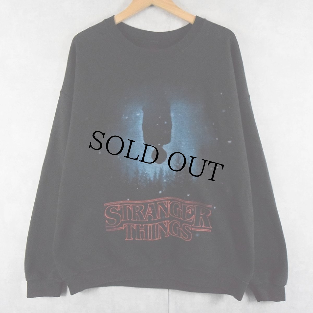 画像1: STRANGER THINGS SFドラマ プリントスウェット BLACK XL (1)