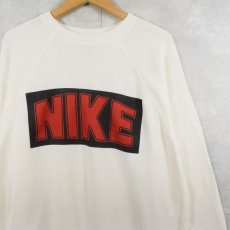 画像1: 80's NIKE USA製 "Kamaboko" ロゴプリントラグランスウェット XL  (1)