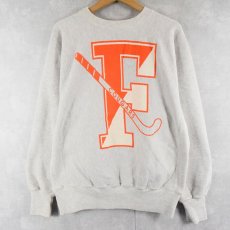 画像1: 90's USA製 REVERSE WEAVE TYPE "FALLSTON HOCKEY" バックプリントスウェット L (1)