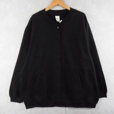 画像1: BLAIR 無地 ウェットスナップカーディガン BLACK 2XL (1)