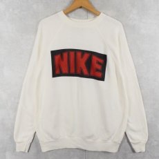 画像2: 80's NIKE USA製 "Kamaboko" ロゴプリントラグランスウェット XL  (2)