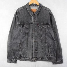 画像1: Levi's ブラックデニムジャケット XXL (1)