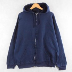 画像1: JERZEES スウェットジップパーカー NAVY XL (1)