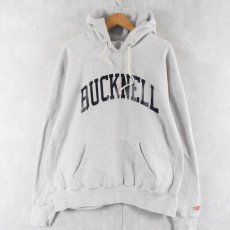 画像2: 90's USA製 REVERSE WEAVE TYPE "BUCKNELL" プリントスウェットフーディー (2)