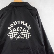 画像1: GO NORTH "SOUTHAM 67 RACING" ナイロンコーチジャケット BLACK L (1)