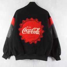 画像2: 80〜90's Coca-Cola CANADA製 ワッペン付き ウールスタジャン L (2)