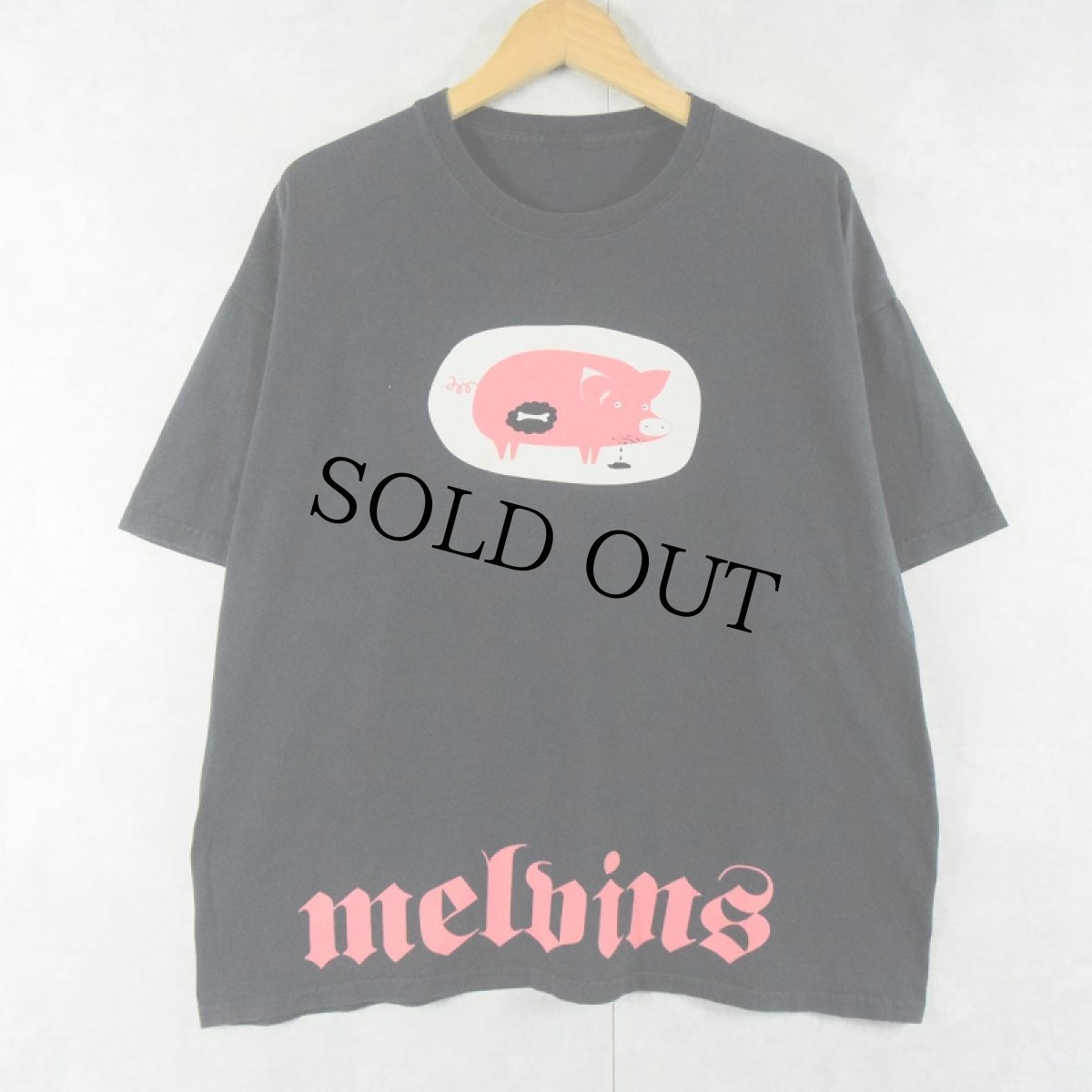 画像1: The Melvins ロックバンドプリントTシャツ BLACK (1)