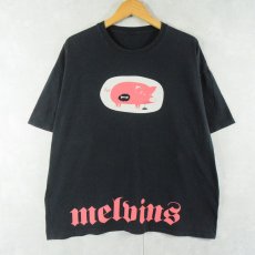 画像1: The Melvins ロックバンドプリントTシャツ BLACK (1)