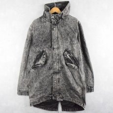 画像1: Levi's × Patta  "M-51 TYPE" ケミカルウォッシュ ブラックデニム フィッシュテールパーカー L (1)