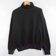 画像1: 90〜2000's H.Valentino タートルネックスウェット BLACK XL (1)