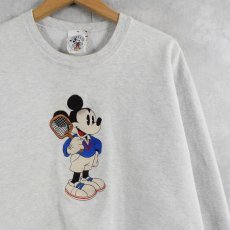 画像1: 90's MICKEY&CO. USA製 キャラクター刺繍スウェット L (1)