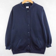 画像1: Blain スウェットスナップカーディガン NAVY (1)