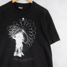 画像1: ⁡90's HAROLD EDGERTON "Gussie Moran" Stroboscope アートプリントTシャツ BLACK L (1)