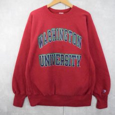 画像1: 90's Champion REVERSE WEAVE "WASHINGTON UNIVERSITY" プリントスウェット (1)