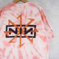 画像1: 90's NINE INCH NAILS "DEVIL TOUR 1995" ロックバンドプリント タイダイTシャツ  (1)