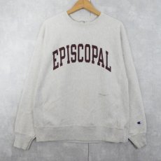 画像1: Champion REVERSE WEAVE "EPISCOPAL" プリントスウェット M (1)