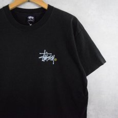 画像2: 90's STUSSY USA製 ロゴプリントTシャツ BLACK XL (2)