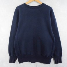 画像1: 90's Champion REVERSE WEAVE USA製 目無しスウェット NAVY L (1)