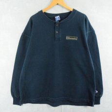 画像1: 90's Champion USA製 ヘンリーネック 鹿の子スウェット XL (1)