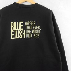 画像2: Billie Eilish "HAPPIER THAN EVER< THE WORLD TOUR" ミュージシャンツアースウェット BLACK XL (2)