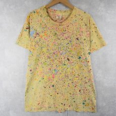 画像1: 90's Hanes Classics USA製 ペンキペイントTシャツ L (1)