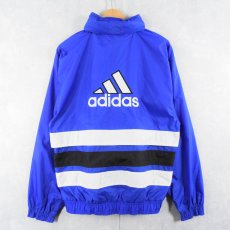 画像1: 90's adidas ロゴ刺繍 ナイロンジャケット S (1)