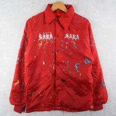 画像2: 70's Swingster "SARA SARA" 龍柄 ペンキペイント ナイロンジャケット S (2)