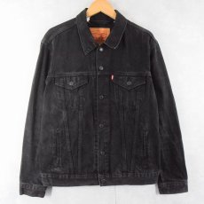 画像1: 2000's Levi's ブラックデニムジャケット L (1)