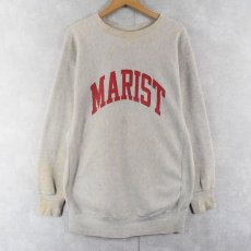 画像1: 90's Champion REVERSE WEAVE USA製 "MARIST" 染み込みプリントスウェット XXL (1)