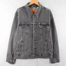 画像1: 2000's Levi's ブラックデニムジャケット L (1)