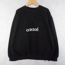 画像1: ブート adidas EQUIPMENT ロゴ刺繍スウェット BLACK XXL (1)