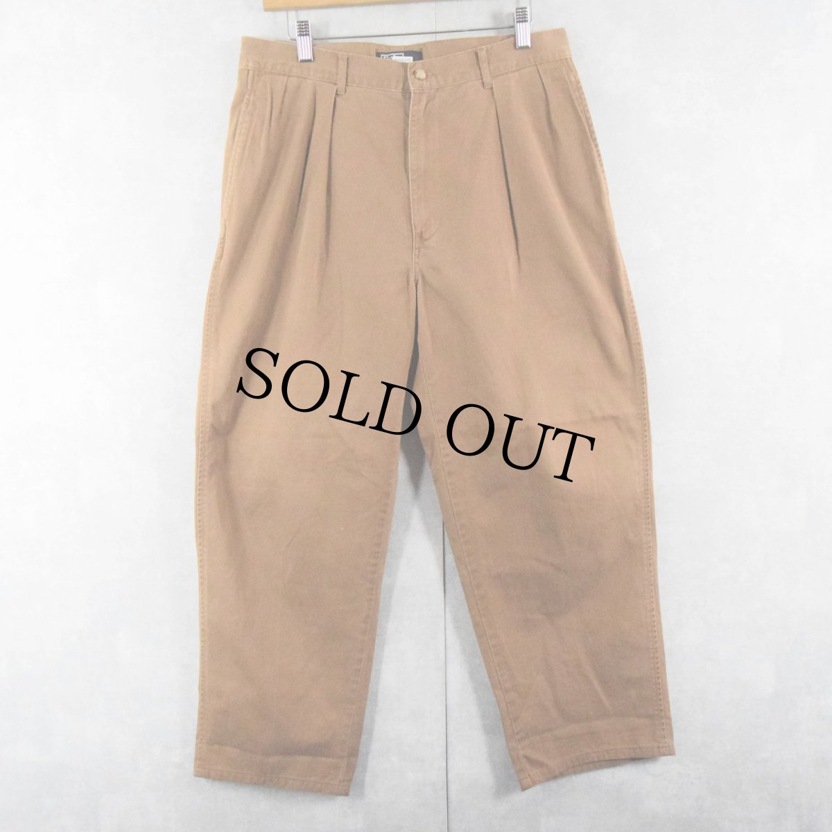 画像1: POLO Ralph Lauren "POLO CHINO" 2タック コットンチノトラウザーズ W31 (1)