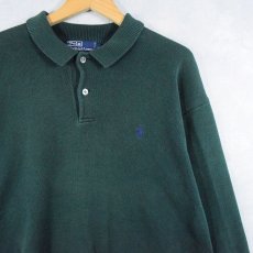 画像1: 90's POLO Ralph Lauren コットンニットポロシャツ L (1)