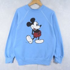 画像1: 80's Disney casuals "MICKEY MOUSE" プリントスウェット M (1)