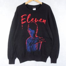 画像1: STRANGER THINGS "Eleven" SFドラマ ジャガードニットセーター BLACK XL (1)