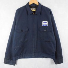 画像1: 60〜70's WORK WEAR CORPORATION "CHEVROLET" パッチカスタム キルティングライナー ワークジャケット NAVY L (1)