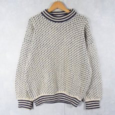 画像1: Isle of Anglesey Knitwear バーズアイ柄 ニットセーター  (1)