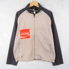 画像2: 70's Unitog USA製 "Coca-Cola" ストライプ柄 ハンドペイント ワークジャケット SIZE42 (2)