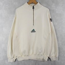 画像1: 90's adidas EQIPMENT ハーフジップ 切り替えデザインスウェット XL (1)