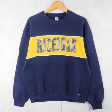 画像1: 80's RUSSELL ATHLETIC USA製 "MICHIGAN" プリントスウェット L (1)